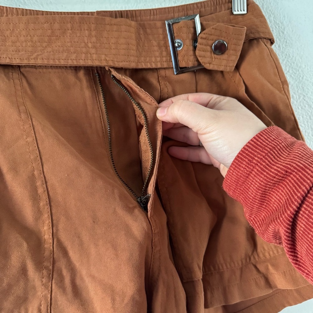 Boho Safari Forever 21 High Waisted Belted Shorts Cargo Utility Large Gorpcore - Picture 7 of 16
